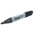 Sharpe Mfg Co Sharpie Chisel Tip Water Resistant Alcohol-Based Permanent Marker; Black; Pack 12 1333733